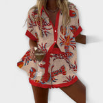 Beatriz | Daphira Conjunto Praia Com Estampa De Lagostas - Ines Braga