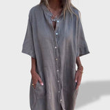 Beatriz™｜Vestido Solto em Linho - Ines Braga