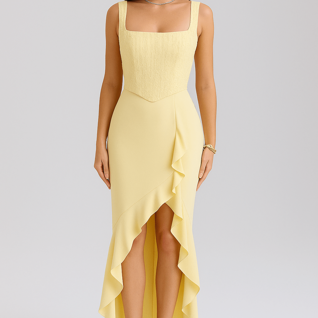 BELA™ | Vestido Corset Elegante em Cetim - Ines Braga