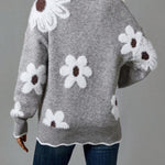 Belinha | Camisola Elegante com Decote em V e Padrão Floral - Ines Braga