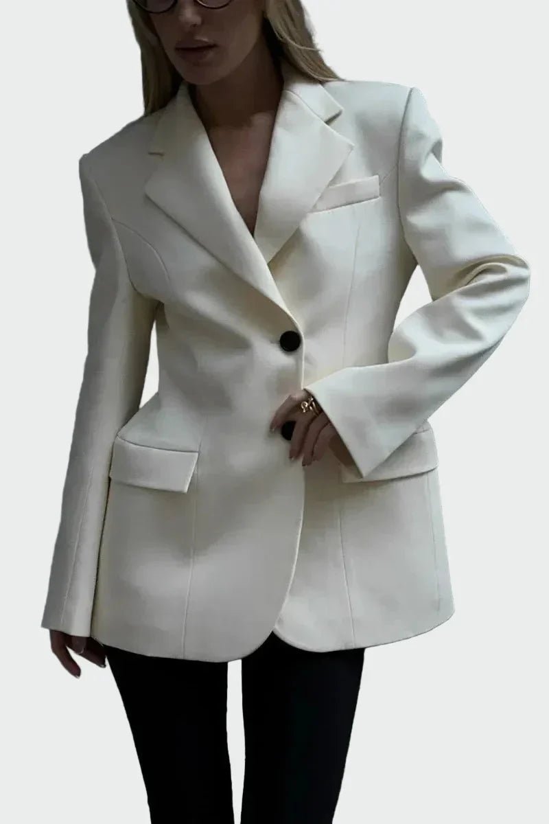 Blazer com Linha Impressionante e Botões - Ines Braga