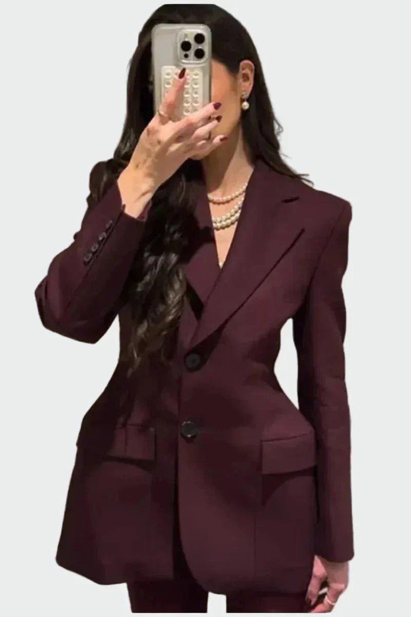 Blazer com Linha Impressionante e Botões - Ines Braga