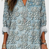 Blusa Blue Dusk Bloom - Ines Braga