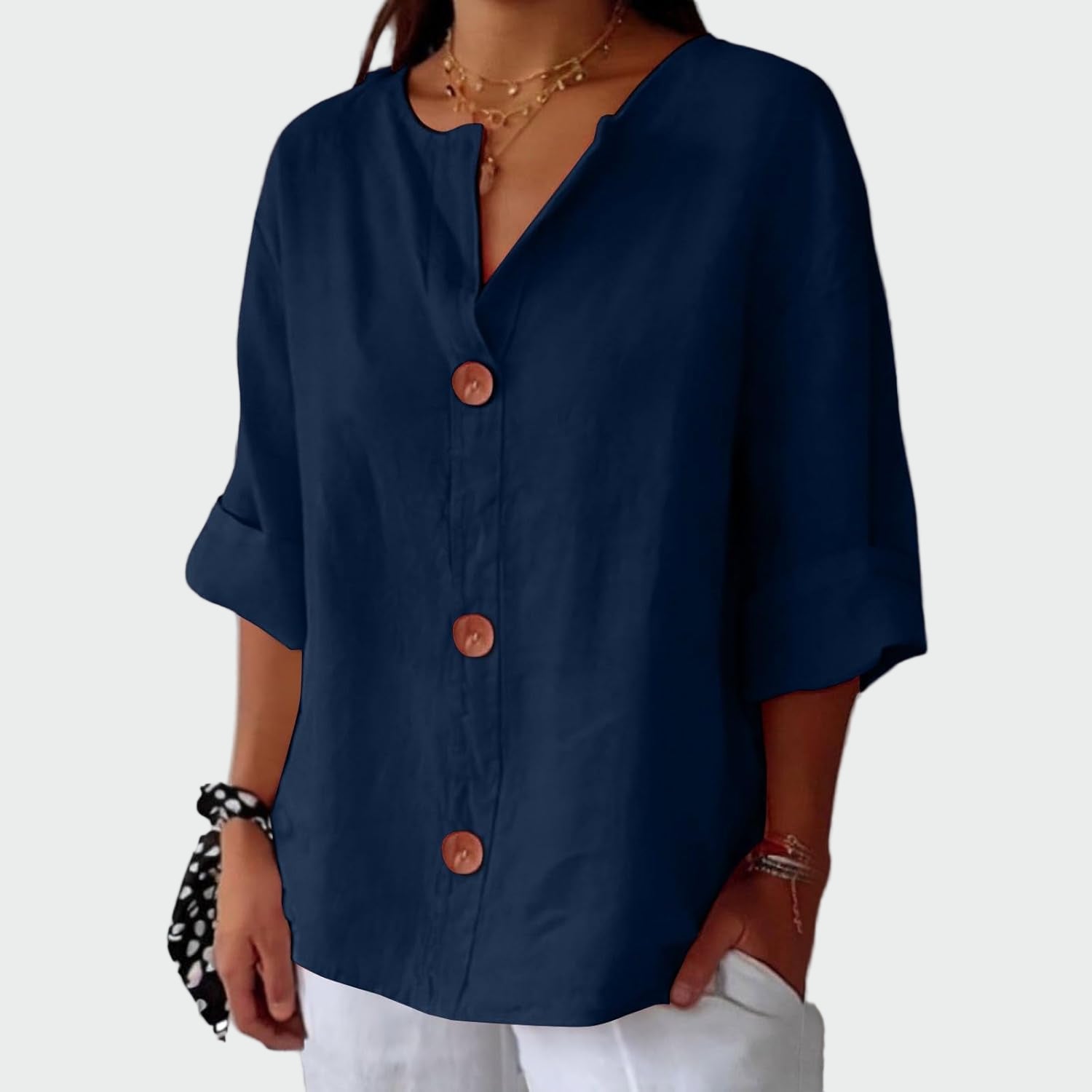 Blusa casual com textura - Ines Braga