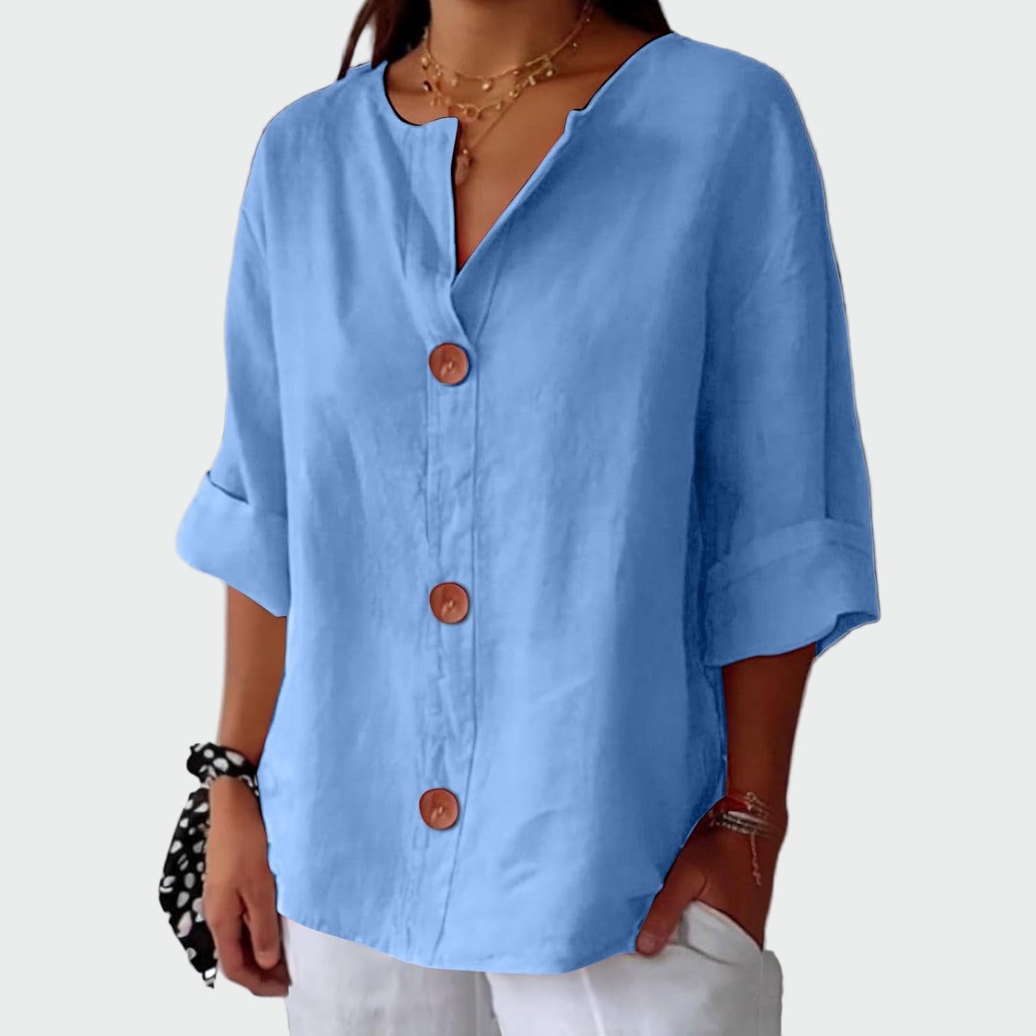 Blusa casual com textura - Ines Braga