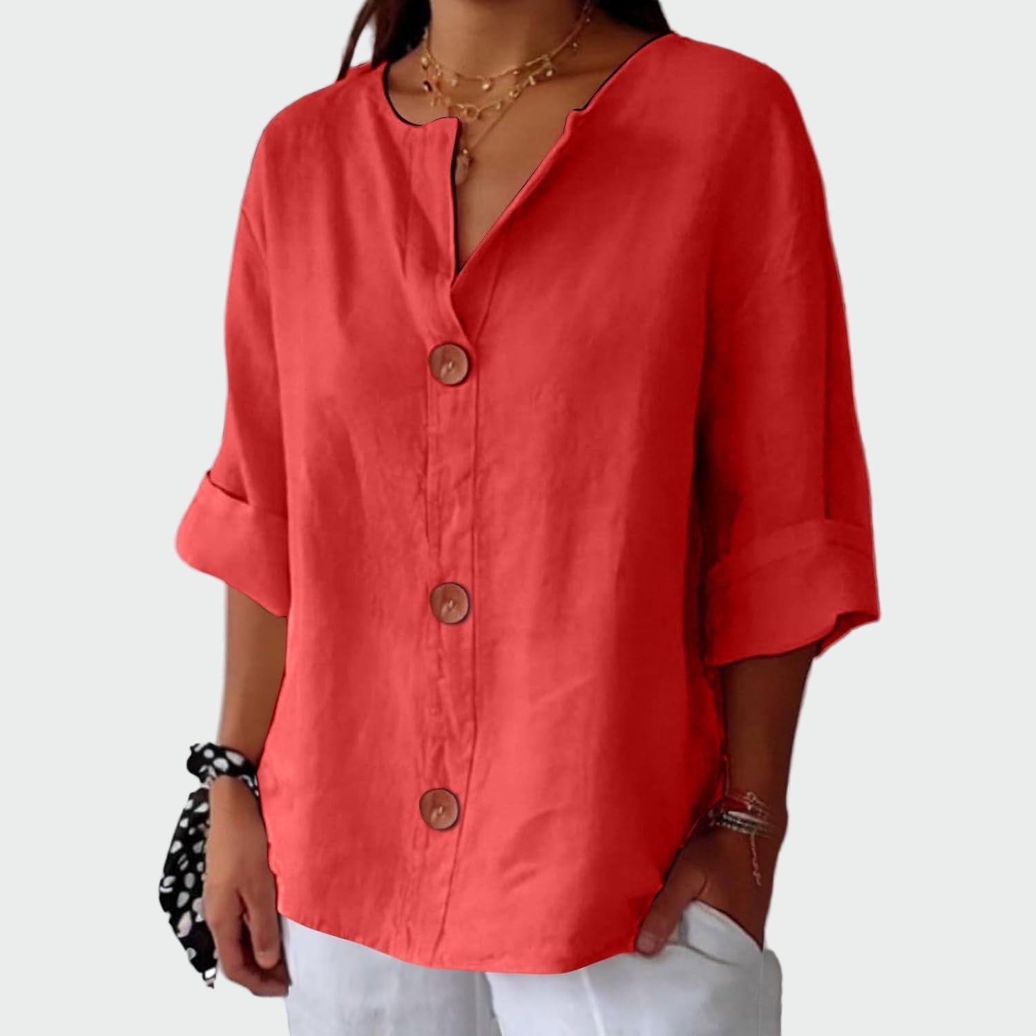 Blusa casual com textura - Ines Braga
