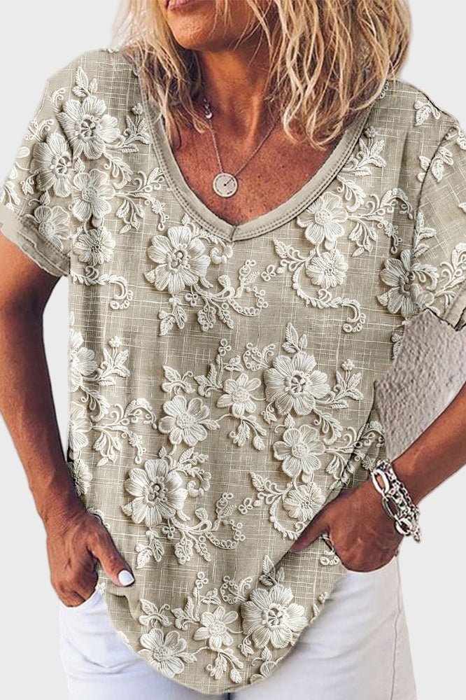 Blusa de Decote em Forma de Pétala ao Pôr do Sol - Ines Braga