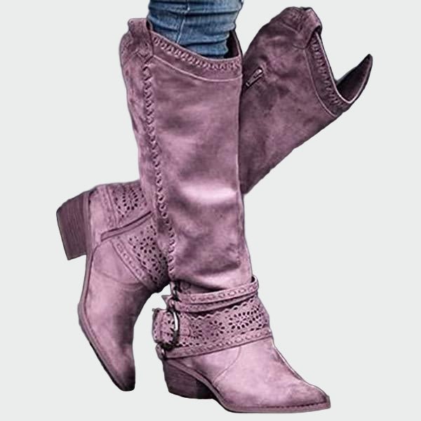 Botas de cowboy de couro retro - Ines Braga