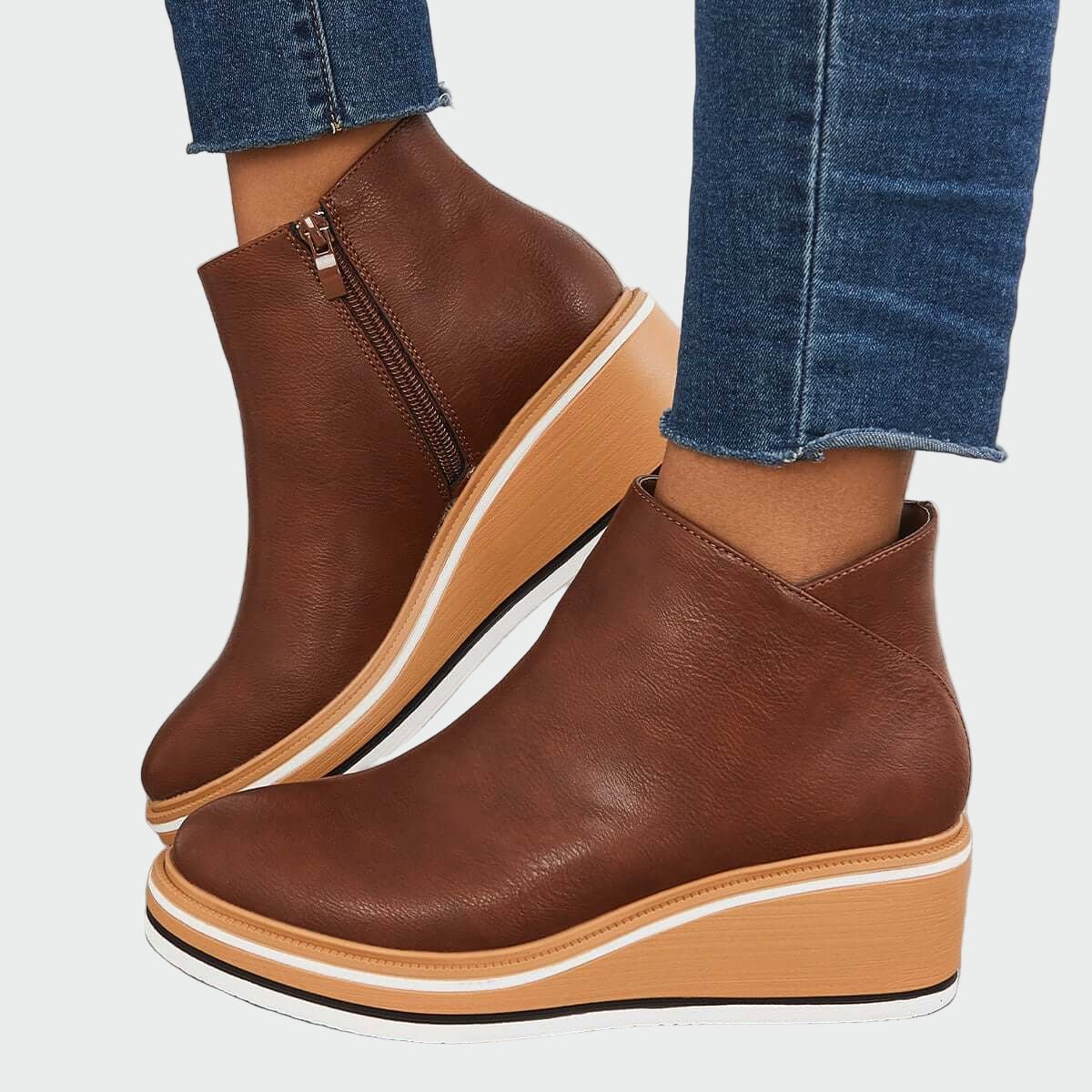 Botins de couro ortopédicos - Ines Braga