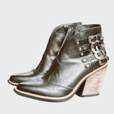 Botins de couro retro - Ines Braga