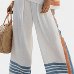 Bruna| Conjunto Étnico Margaridas Branco Azul Laranja - Ines Braga