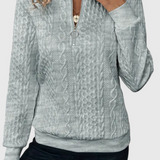 Marta - Suéter de malha macia com zíper