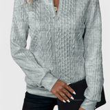 Marta - Suéter de malha macia com zíper