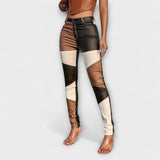 Calliope - Calças justas com padrão de blocos de cores - Ines Braga