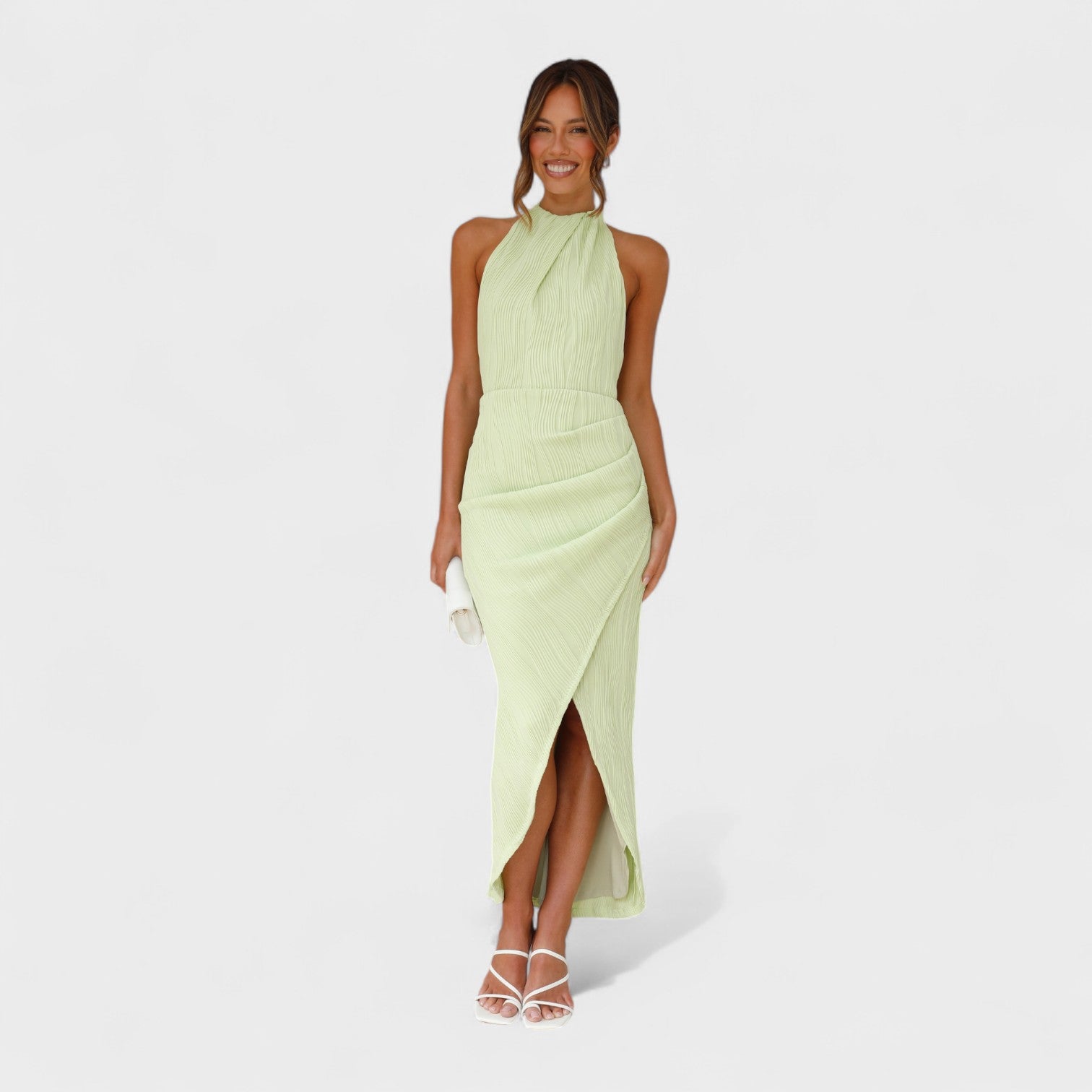 Camila - Vestido comprido com pregas - Ines Braga