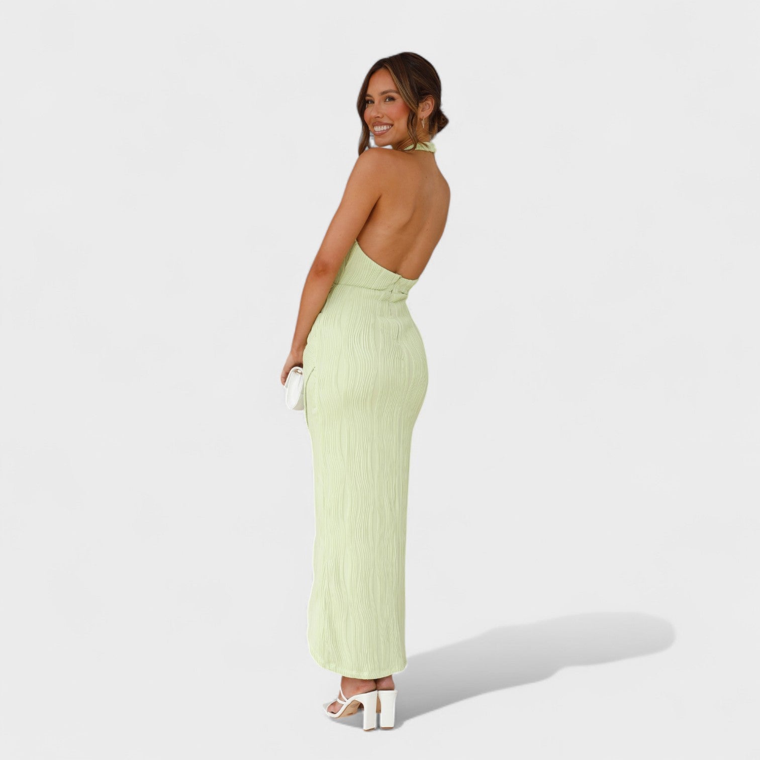 Camila - Vestido comprido com pregas - Ines Braga