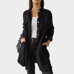 Camisa de ganga com mangas longas e colarinho clássico - Ines Braga