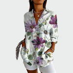 Camisa estilosa com estampa floral - Ines Braga