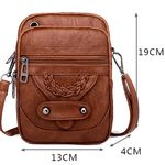 Carice | Bolsa de Couro Vintage Durável e Versátil - Ines Braga