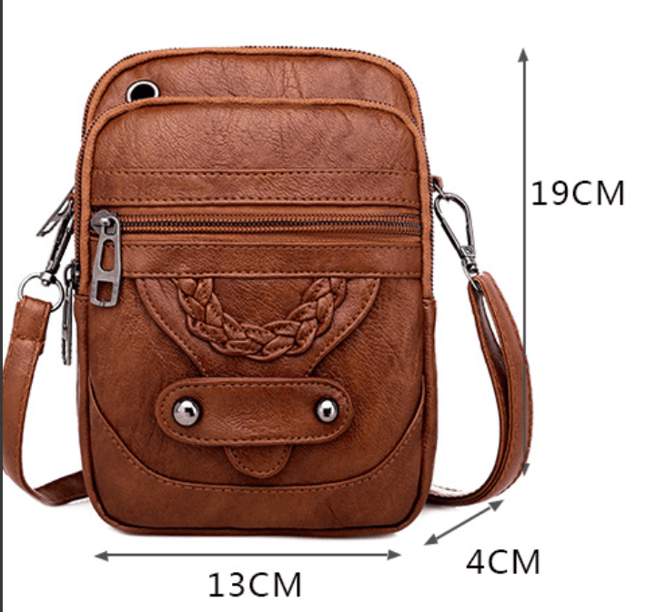 Carice | Bolsa de Couro Vintage Durável e Versátil - Ines Braga