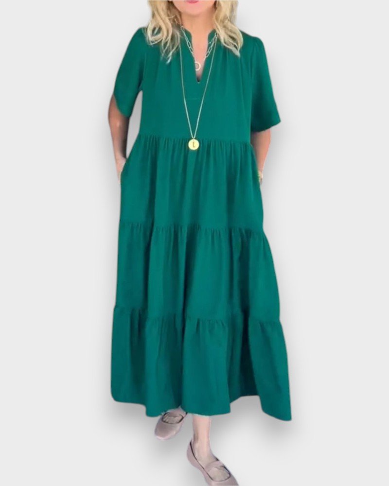 Carlota | Vestido Maxi com Movimento - Ines Braga