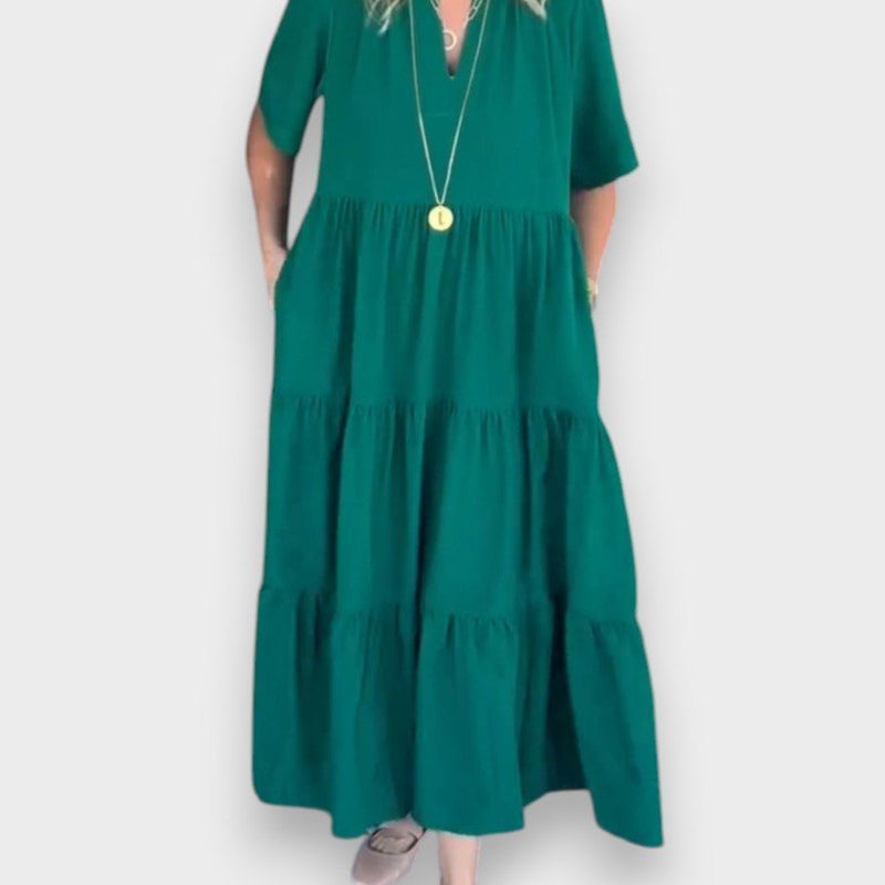 Carlota | Vestido Maxi com Movimento - Ines Braga