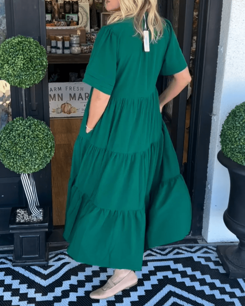 Carlota | Vestido Maxi com Movimento - Ines Braga