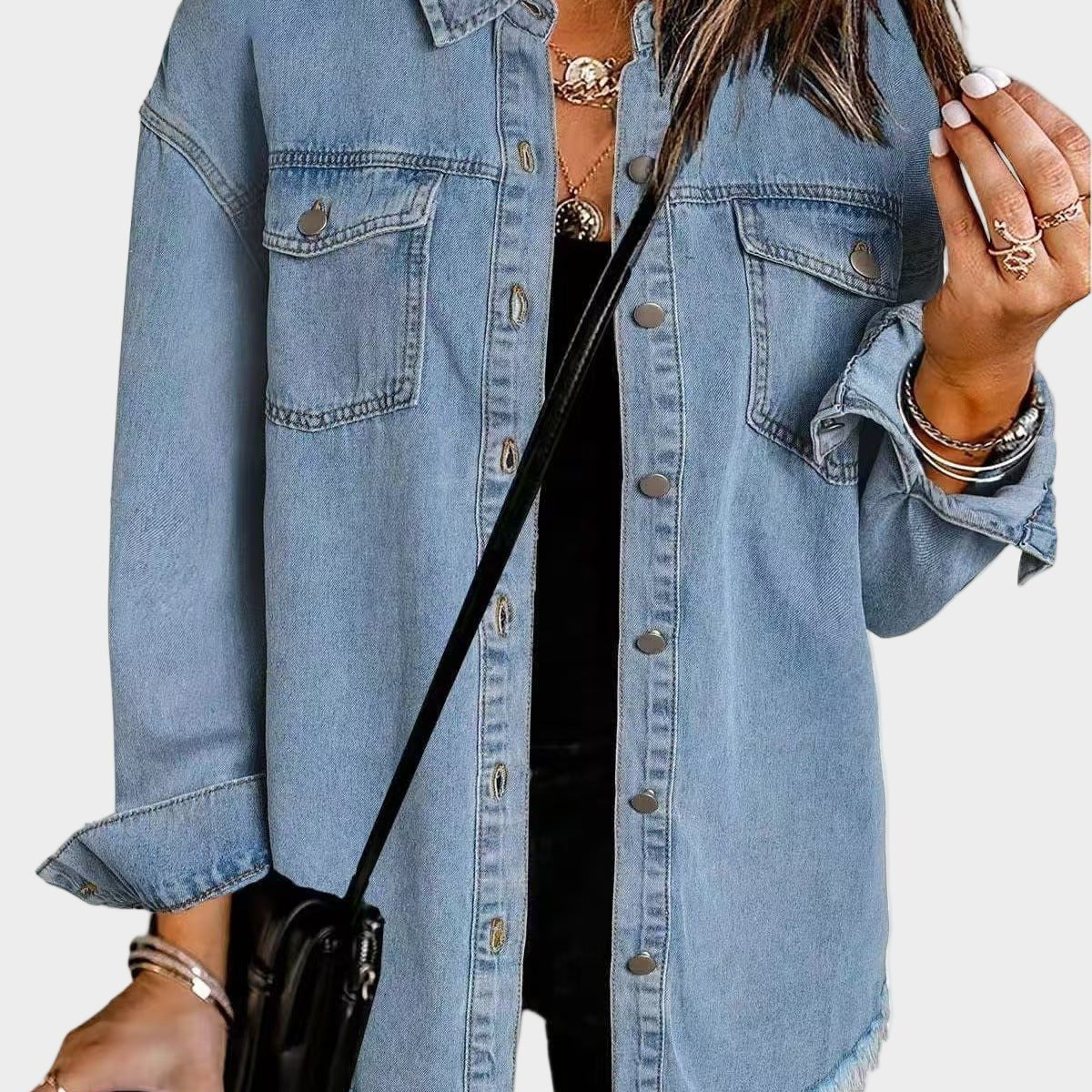 Casaco de ganga clássico - Ines Braga