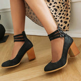 Casilda | Sandálias lisas com tira no tornozelo e sola grossa - Ines Braga