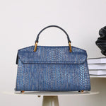 Celeste | Mala Tote Estampa Cobra Relevo Couro Vegano - Ines Braga