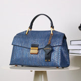 Celeste | Mala Tote Estampa Cobra Relevo Couro Vegano - Ines Braga