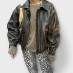 Chandra - Calças de ganga vintage com estampado de leopardo - Ines Braga