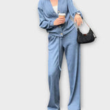 Chantal - Conjunto de casaco de malha e calças - Ines Braga