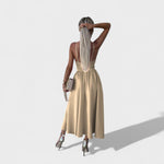 Cielo Divino – Vestido Midi con Abertura Frontal - Ines Braga