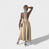 Cielo Divino – Vestido Midi con Abertura Frontal - Ines Braga