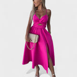 Cielo Divino – Vestido Midi con Abertura Frontal - Ines Braga