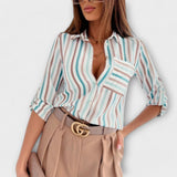 Clara - Blusa com Gola Clássica - Ines Braga