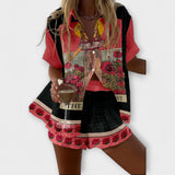 Clara| Conjunto de Linho Rosa Suave com Conforto Premium - Ines Braga