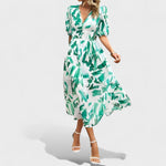 Clara – Vestido Midi Floral Elegante - Ines Braga