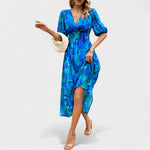 Clara – Vestido Midi Floral Elegante - Ines Braga