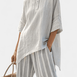 Clarisse | Conjunto Daisy Blusa Assimétrica Elegante Conforto - Ines Braga