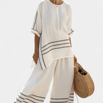 Cláudia | Macacão Daisy Confortável Com Listras Largas - Ines Braga