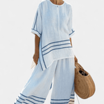 Cláudia | Macacão Daisy Confortável Com Listras Largas - Ines Braga