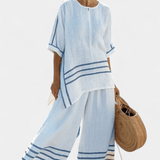 Cláudia | Macacão Daisy Confortável Com Listras Largas - Ines Braga