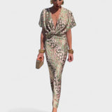 Constança | Vestido Floral com Plissado e Decote V - Ines Braga