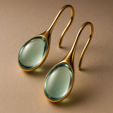 CristalLux Brincos Gota Ouro Prata - Elegância Brilhante - Ines Braga