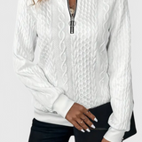 Marta - Suéter de malha macia com zíper