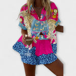 Dália | Conjunto Verão Estampa Borboleta Linho Respirável - Ines Braga