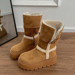 Danna | Botas com plataforma de inverno com design moderno e aconchegante - Ines Braga