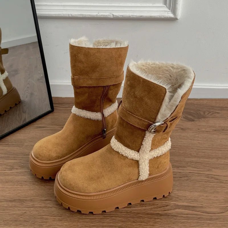 Danna | Botas com plataforma de inverno com design moderno e aconchegante - Ines Braga